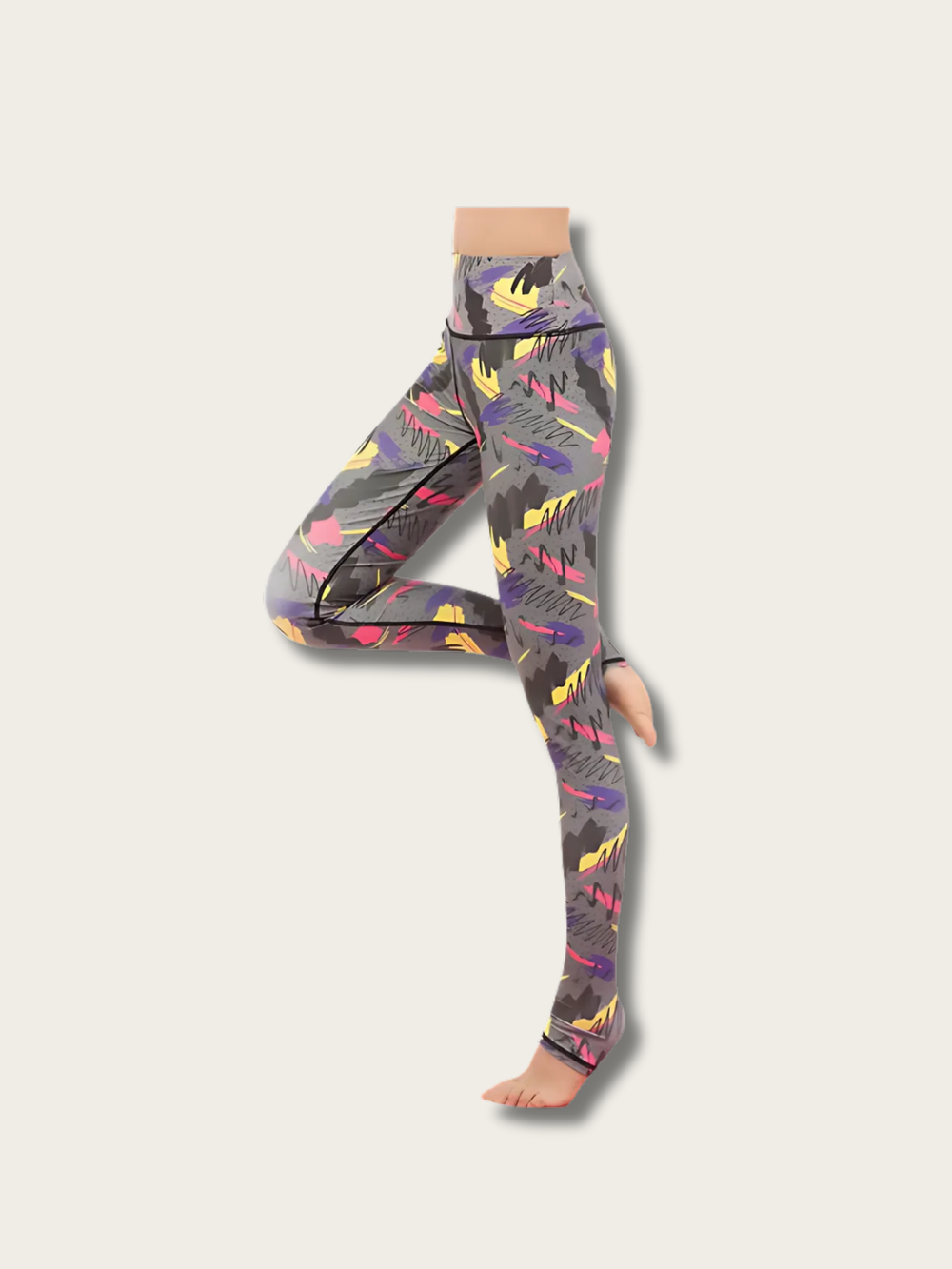 Floral Print Japanese Yoga Pants - Small