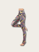 Floral Print Japanese Yoga Pants - Small