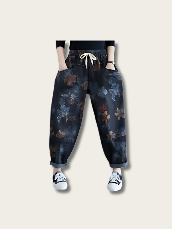 Floral Drift Japanese Pants - Medium