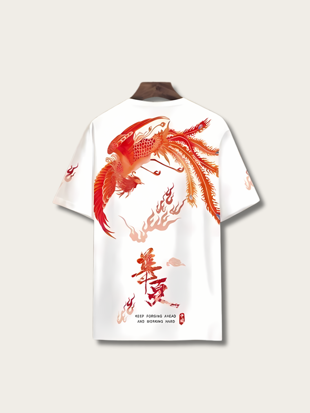 Classic Phoenix Printed Japanese T Shirt - Small