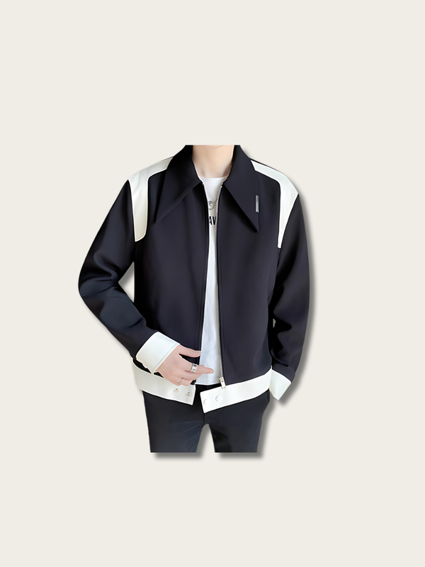Cool Two Tone Plain Japanese Jacket - Medium