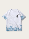 Ethereal Dragon Wave Japanese T Shirt - Medium