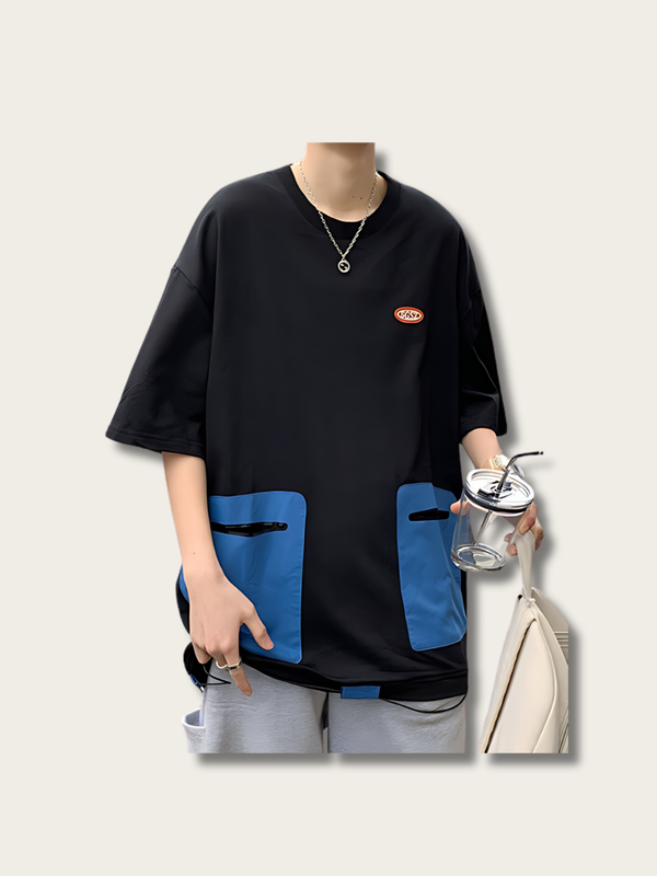 Urban Zip Pocket Japanese T Shirt - Medium