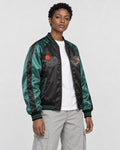 Model wearing the tiger sukajan open, three-quarter view