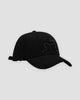 Black bear outline embroidered baseball cap, three-quarter view