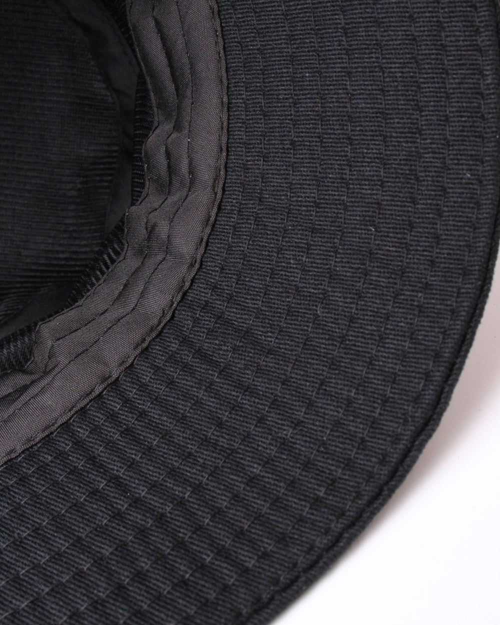 Close-up of the underside of the wide brim