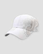 Dragon Print Baseball Cap with Calligraphy Brim