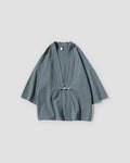 Gray blue haori jacket, front view