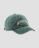 Washed green Los Angeles dad cap, three-quarter view