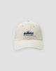 Beige mountain sunrise embroidered baseball cap, front view