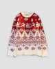 Red reindeer Fair Isle Christmas sweater, front view