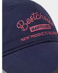 Close-up of the raised Bestchoise script and MANYELEND label embroidery
