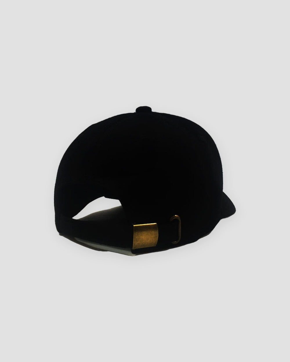 Talisman cap, back view with the brass-tone slider buckle