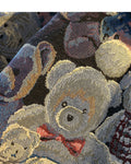 Close-up of the woven teddy bear jacquard