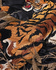 Close-up of the embroidered tiger among bamboo